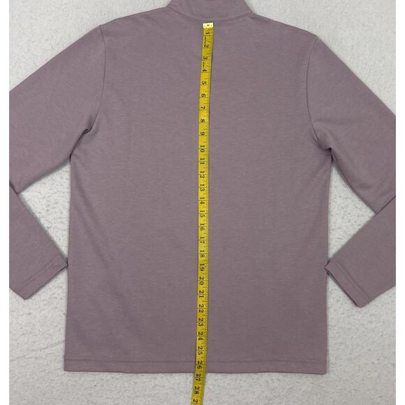 Travis Mathew Mens S Swell Season 1/4 Zip Golf Pullover Heather Mauve ECO NWT - Picture 6 of 11